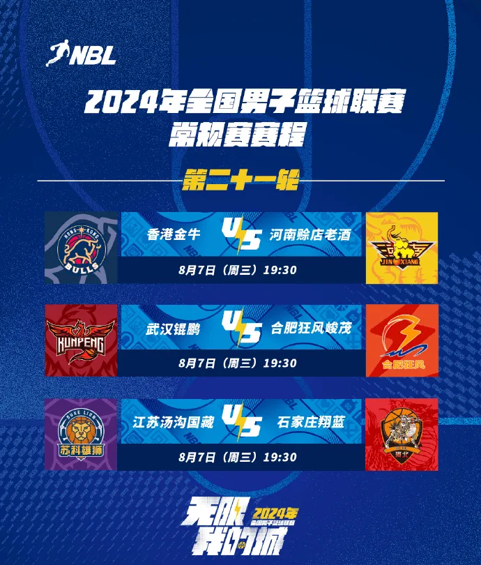 NBL联赛常规赛今日比赛前瞻：香港金牛队VS河南信用店老九
